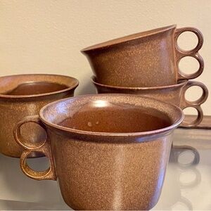 Bennington Potters Tawny Soup Cups Designed by David Gil, Handcrafted in Vermont